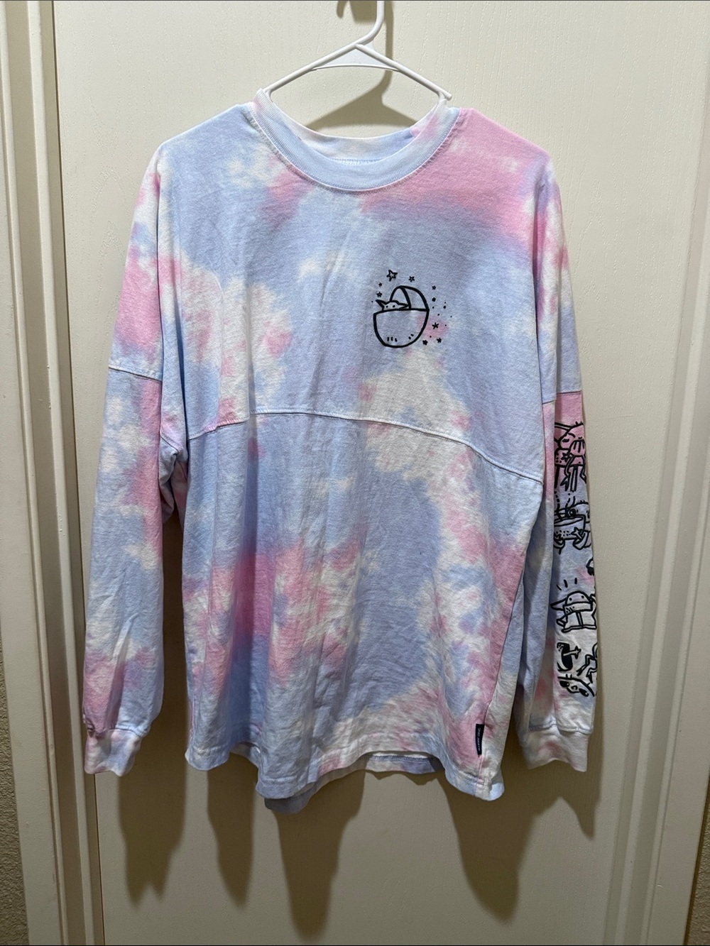 Disney Pastel Tie-Dye Long Sleeve Tee - Pink & Blue